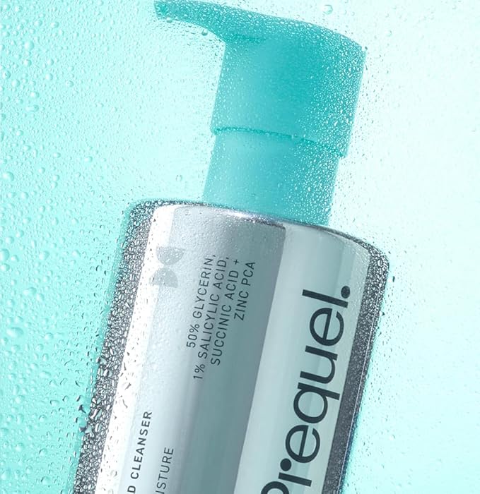 Prequel Skin Gleanser SA, Moisturizing Glycerin Face Wash,1% Salicylic Acid Face Cleanser, Unscented and Combination Skin Face Soap, 13.5 fluid ounce (Pack of 2)