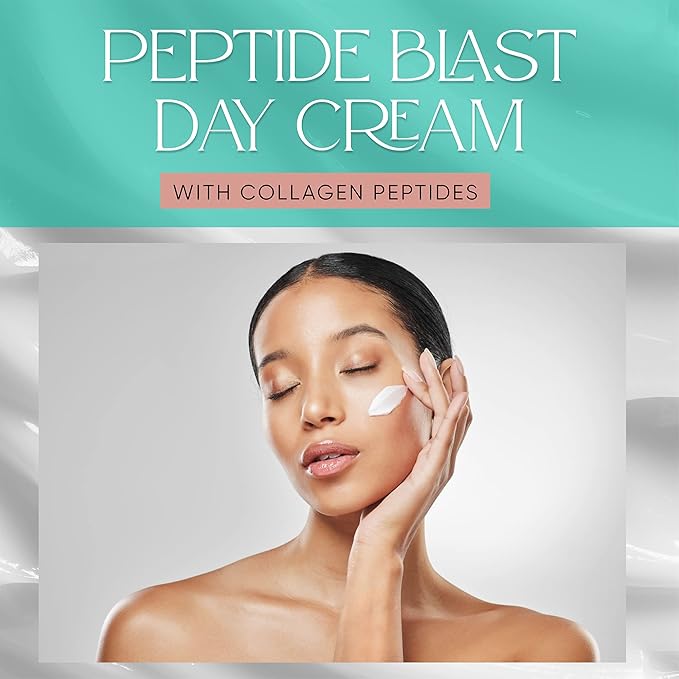 Peptide Blast DAY CREAM Packed with Collagen Peptides, and Vitamins C & E – For Face & Neck - 1oz.