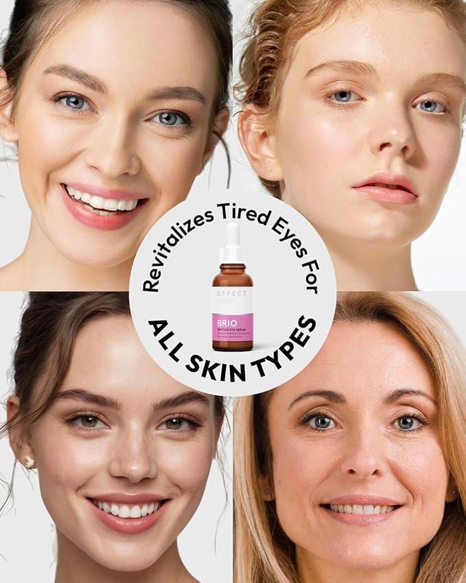 Brio Peptide Eye Serum, Dark Circle & Puffiness Treatment with Haloxyl, Eyeliss & SYN-COLL, Under Eye Serum for Wrinkles, Bags, Tired Eyes - Brightening, Firming, Hydrating - 1 Fl Oz