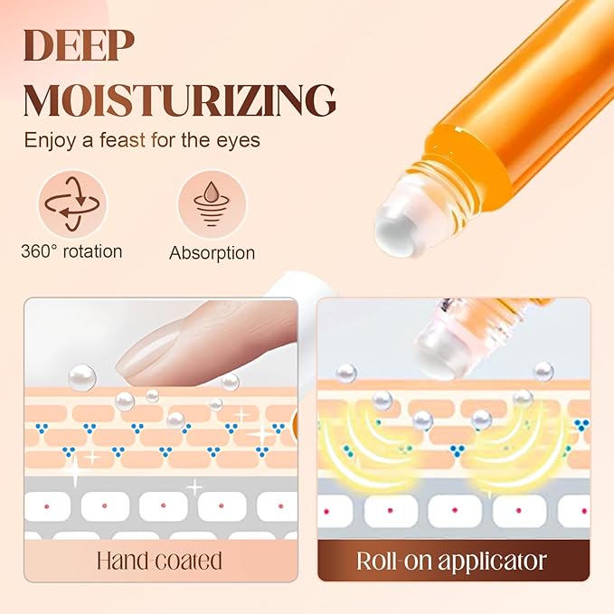 2PCS Lutein Eye Essence Oil, 2025 New VC Lutein Anti-Wrinkle Eye Serum Oil, Hydrating Dark Circles Remover for Daily Eyes Care, Lightweight Tightening Eyes Oils for Women (0.3 Fl Oz (Pack of 1), 3PCS)