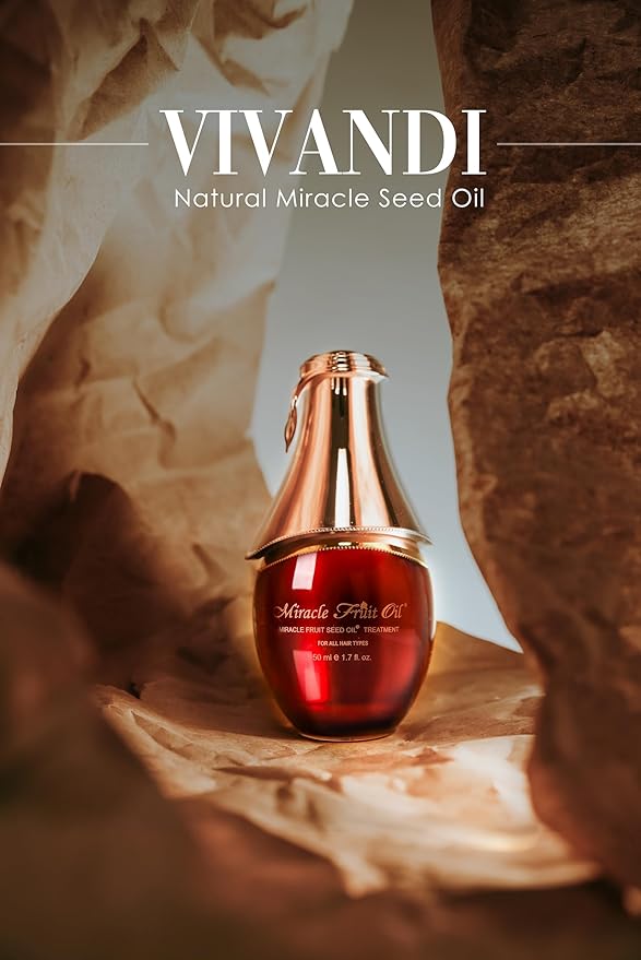 Vivandi Miracle Fruit Seed Hair Oil - Superfruit Treatment for Dry, Damaged, Frizzy Hair and Breakage Prevention, All Hair Types - 50 ml