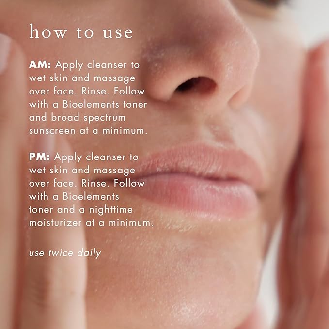 Bioelements Decongestant Cleanser - 6 fl oz - Lathering Gel Cleanser for Oily Skin - Vegan, Gluten Free