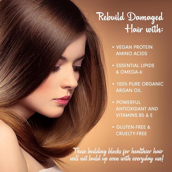 DermOrganic Original Argan Oil of Morocco Leave-In Hair Treatment - Repairs, Protects, Shines, Smooths, 4 oz (1 Pack)