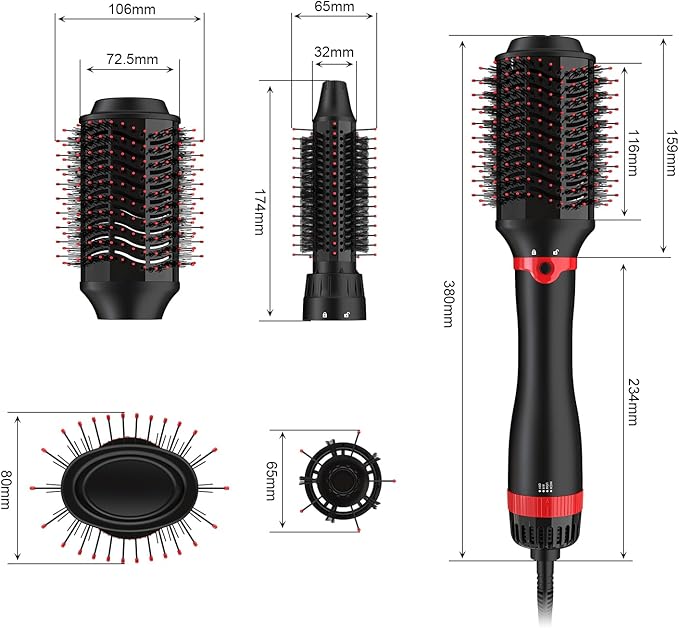 Hair Dryer Brush, Hair Brush Blow Dryer and Volumizer, One-Step Hot Air Brush for Drying, Straightening, Volumizing