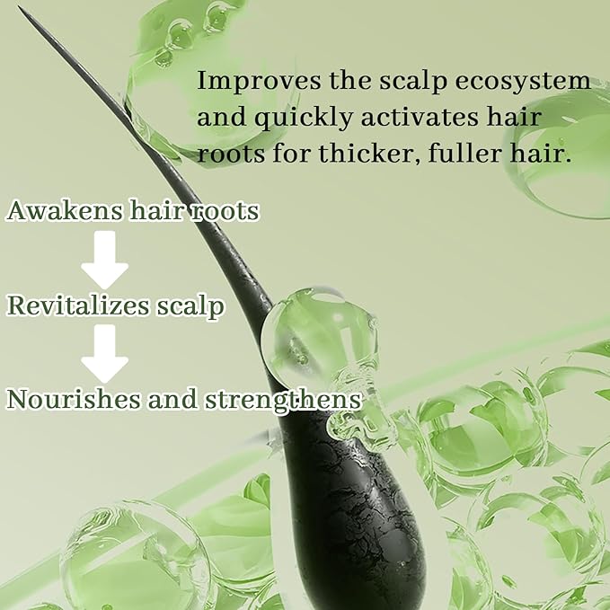 Hair Growth Oil, Botanical Scalp Oil Treatment, Plant-Based Formula Lightweight Daily Nourishment Non-greasy All Hair Types - 2 oz (2oz)