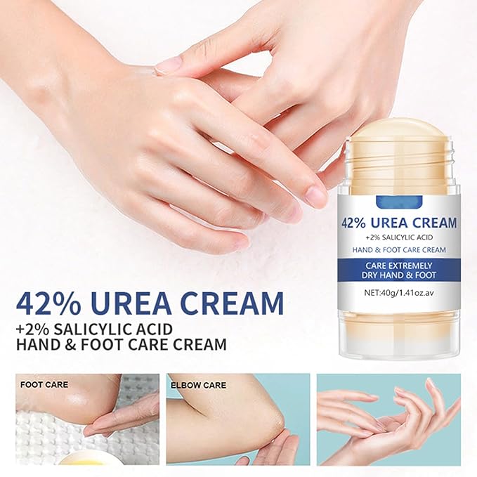 2Pcs 42% Urea 2% Salicylic Acid Hydrating and Anti-Cracking Foot Cream,Upgraded Hand and Foot Cream Urea Moisturizer, Hydrate & Nourish Foot Care, Soften Skin Exfoliate Dead Skin