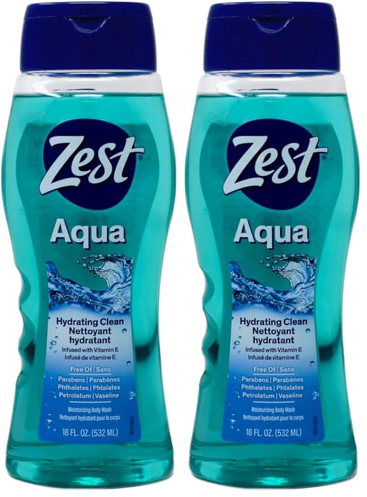 Zest Body Wash Aqua (Pack of 2)