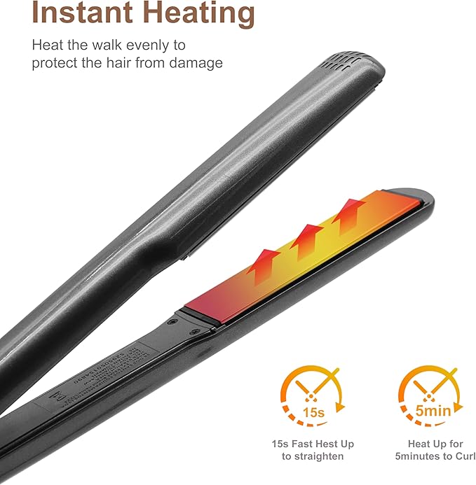 Iron Hair Straightener for Women,Small Flat Iron straightening Iron(EU Plug)