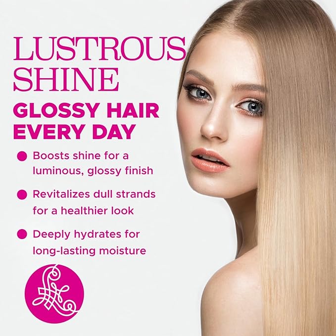 Luseta Glossy Pearl Shampoo for Smoothing and Nourishing Frizzy, Moisturizing Shampoo with Pearl Extract, Awakening shine for Dull hair 16.9 fl.oz.