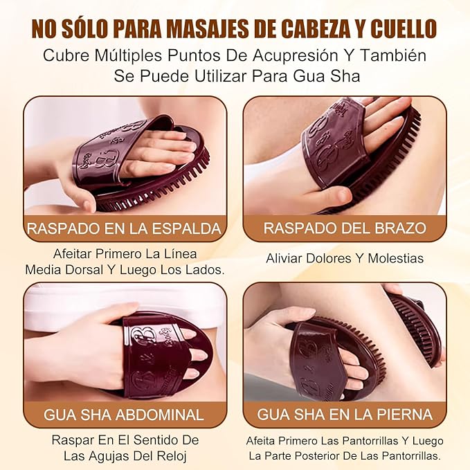 2Pcs Meridian Massage Brush, Handheld Massage Brush for Belly, Beauty Professional Full Body Relaxation Massager Brushs Tools, SPA Meridian Pressure Brushes with Essential Oils (Light Purple-1)