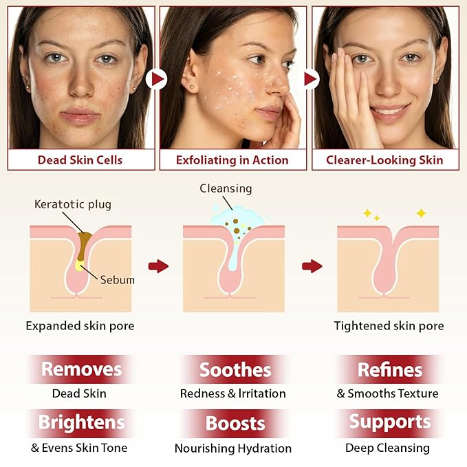 Rice Exfoliating Ampoule Set, Peel Shot Glow Rice Ampoule Duo,Duo for Gentle Peel + Pore Minimizing & Deep Hydration,Body Black and White Rice Exfoliating for All Skin Types 6.76 fl.oz