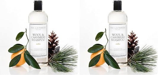 The Laundress Wool & Cashmere Shampoo, Double Concentrated, Cedar Scent, Wool Detergent, Wool wash, Cashmere Shampoo, 16 Fl Oz (Pack of 2)