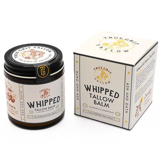 John Wayne Inspired Whipped Tallow Balm – All-Purpose Moisturizer for Dry Skin – Grass-Fed Beef Tallow for Skin with Bison Tallow – Ash and Oath Scent 2.6 oz