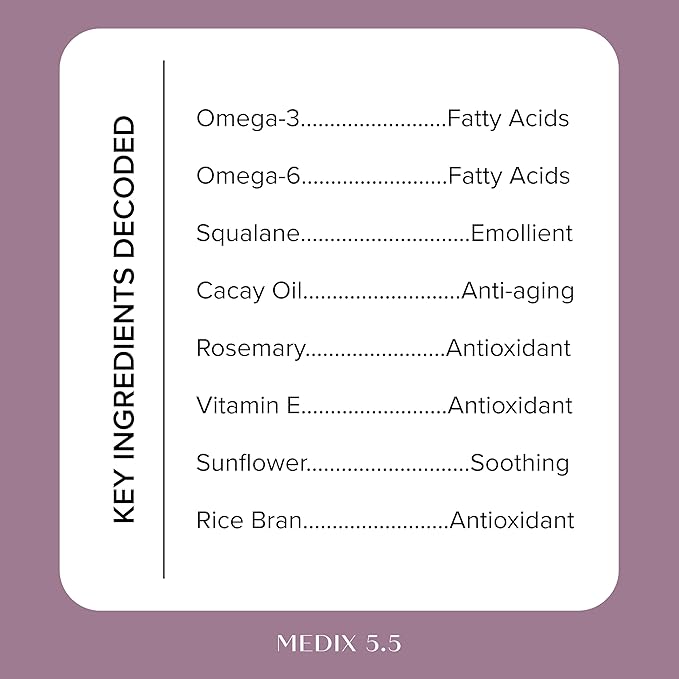 MEDIX Body & Face Moisturizer 20% Vitamin F Oil Hydrating Body Booster & Face Serum | Concentrated Vitamin F + Vitamin E Oil Super Serum For Skin Barrier | Crepey Skin Treatment, 1.7 Fl Oz