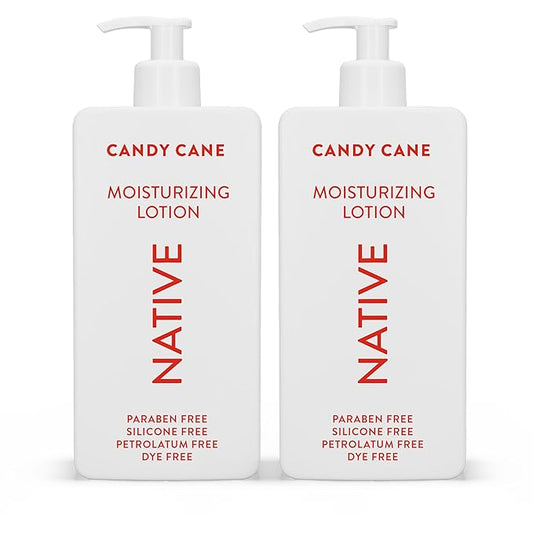 Native Body Lotion with Naturally Derived Ingredients - Candy Cane - Silicone, Paraben, & Dye Free Leaving Skin Soft and Hydrating | Holiday Seasonal Scent Bundle, 16.5 oz - 2 Pk