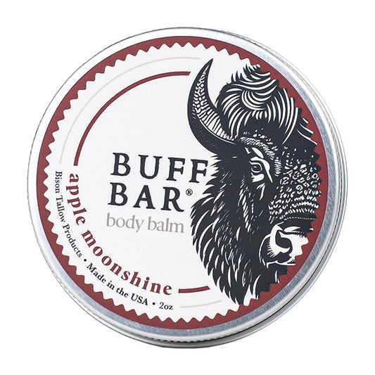 BUFF BAR Pure Bison Tallow Balm, Apple Moonshine - Scents of Apple, Cinnamon, & Orange - All Purpose, Body Butter, Hydrating, Naturally Derived, Replaces Lotion - For Dry, Itchy Skin