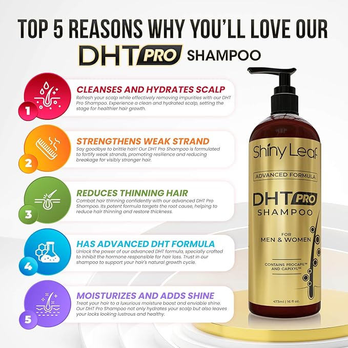 DHT Pro Shampoo and Conditioner - Advanced Formula with Procapil and Capixyl, DHT Blockers, Made In USA, Hair Loss Solution for Men and Women, Stimulates Follicles, SupportsThinning Hair