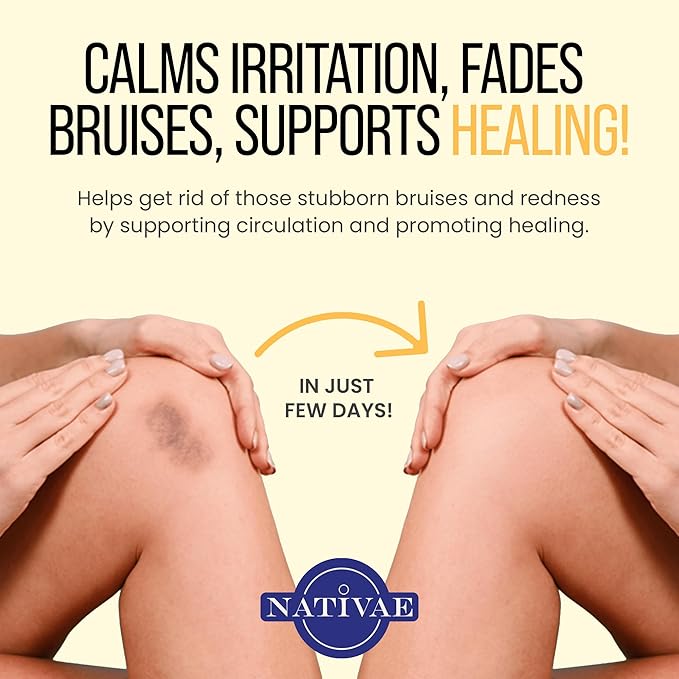 Helichrysum Balm – Helichrysum Italicum Essential Oil Skin Cream for Bruises, Veins, Burns & Redness – Soothing Healing Moisturizer for Face & Body