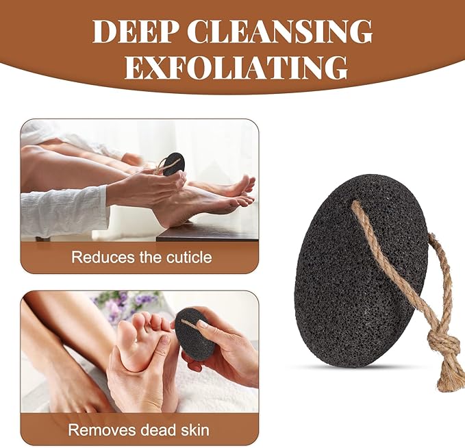 Dry Brushing Body Brush Set- Wooden Long Handle Body Brush Set with Pumice Stone & Face Brush, Boar Bristle Body Bath Scrubber Brush for Lymphatic Drainage & Cellulite, Detachable