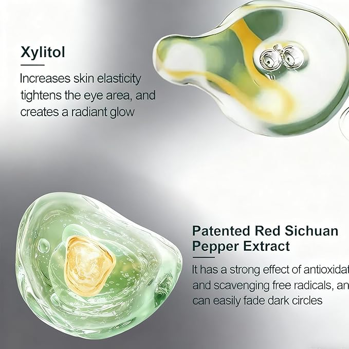 PORCOPE Eye Cream for Dark Circles and Puffiness with Electric Massage Head for People with Severe Eye Bags and Whose Skin Around the Eyes is Prone to Dullness, Dryness and Puffiness(0.7 fl oz/20g)