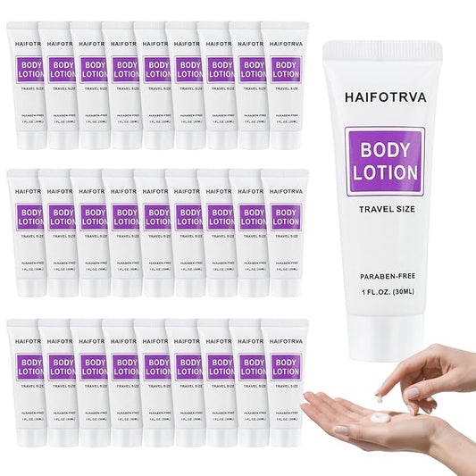 Travel Size Body Lotion Bulk Pack of 50,Individually Wrapped Small Size Hotel Body Lotion Supplies 30ml/1 fl oz Portable Toiletries Amenities Bulk for Guests,Travel,Homeless,Charity