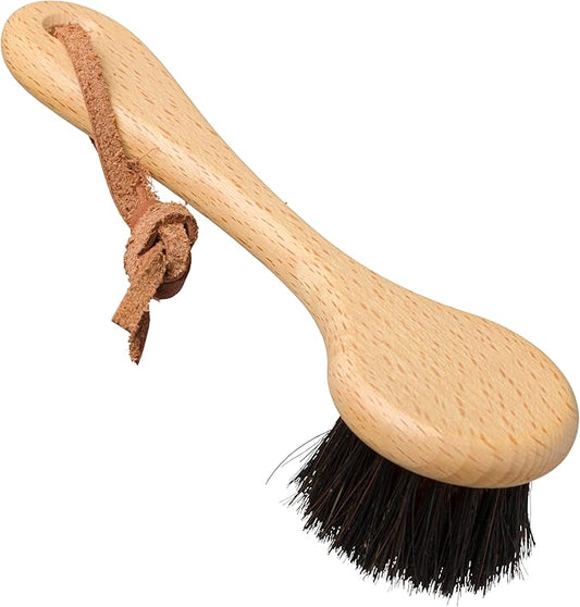 Redecker Ionic Face & Body Brush – Oiled Beechwood Handle, Bronze Wire & Horsehair Bristles for Circulation, Detox & Skin Revitalization – Sustainable, Spa-Like Daily Care, Made in Germany