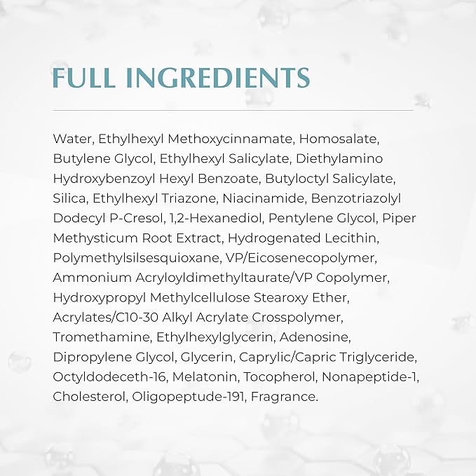 JEU'DEMEURE Anti-Aging SPF 50 Face Moisturizing Sunscreen Lotion with Broad Spectrum, Melatonin, Lightweight, Non-Sticky, Sun Essence for Sensitive Skin, 1.69 fl oz