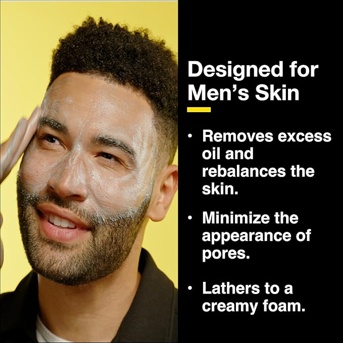 Lumin Charcoal Face Wash for Men – Daily Detox Cleanser, Hydrating Face Wash, Gently Removes Dirt & Oil, Unclogs Pores, Exfoliates, Refreshing Skincare for All Skin Types, 3.4oz