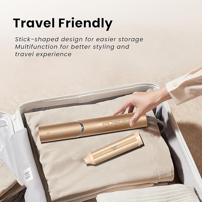 GLAMUP 5 in1 Flexible Styler Multi Air Curler - Advanced High-Speed Dryer, Magic Styler with Tight Grip, Fast Drying Travel Hair Tool, No Heat Damage, Gift Set