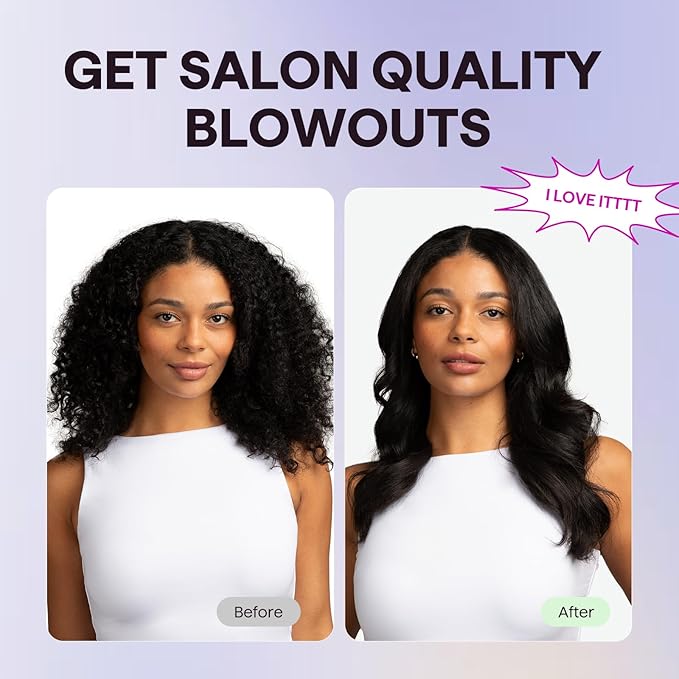 Wavytalk Updated Version Thermal Brush for Blowout Look, Blowout Express 1.5 Inch Ionic Thermal Round Brush Makes Hair Smoother Get Natural Curls, Dual Voltage, Easy to Use