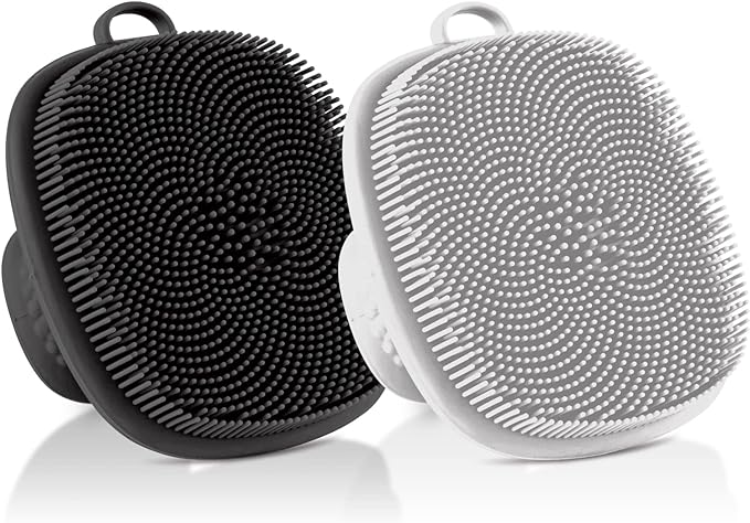 Face Scrubber 2Pack Silicone Face Scrubber for Men, Facial Cleansing Brush Silicone Face Wash Brush Manual Waterproof Cleansing Skin Care Face Brushes for and Exfoliating