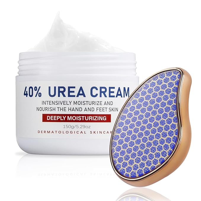 OUKEYA Urea Cream 40 Percent for Foot & Hand Cream with Foot Files for Dry Cracked,Urea Lotion for Feet Maximum Strength