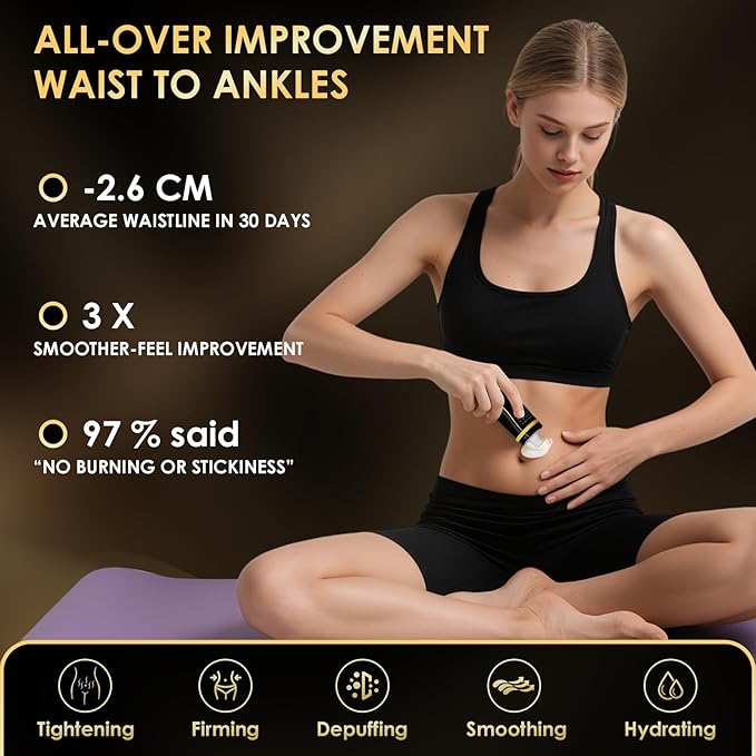 B Flat Belly Firming Cream - Premium Skin Tightening Cream for Stomach，Thighs & Butt， Skin Smoothing Moisturizer for Women and men, 4.02 fl oz