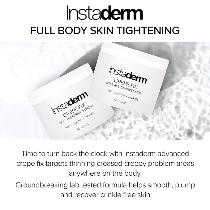 Crepe Fix Body Restorative Cream – Anti-Aging Wrinkle Cream, Support Skins Natural Elastin & Collagen Production to Restore, Lift, Tighten, Hydrate & Smooth Thinning Aged Crepey Skin. 8OZ