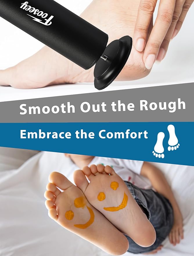 Dermave Foot Callus Remover, Professional Pedicure Tool for Feet with 60pcs Sandpaper Discs, Electric Callus Remover for Feet,Adjustable Speed Aluminum Foot File for Dead Skin, Black