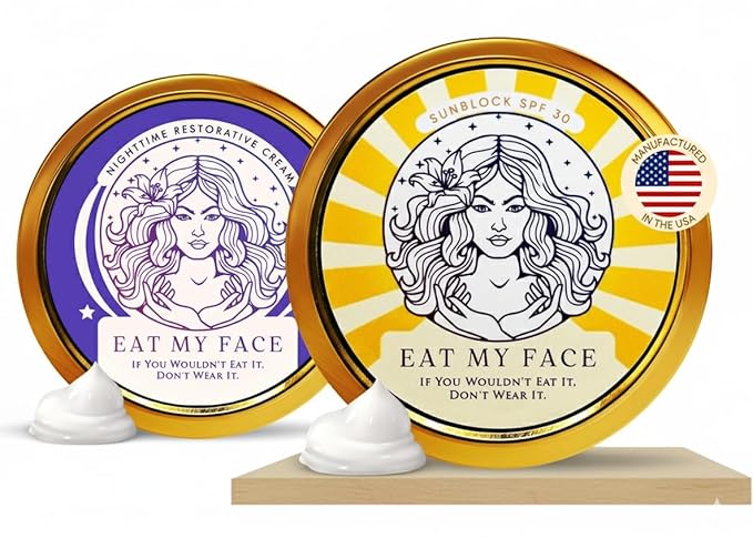 Beef Tallow Sunscreen SPF 30 & Tallow Face Moisturizer Bundle – Organic Sunscreen for Face with Non Nano Zinc Oxide, Reef Sun Protection, Cocoa Butter Night Cream with Shea & Vitamin E for Hydration