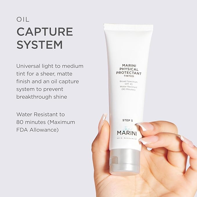 Jan Marini Skin Research Physical Protectant Tinted SPF 45 - Daily Face Protectant Product - Tinted SPF Facial Sunscreen - Sunscreen Aids Against Visible Wrinkles - Light to Medium Skin Tones - 2 oz