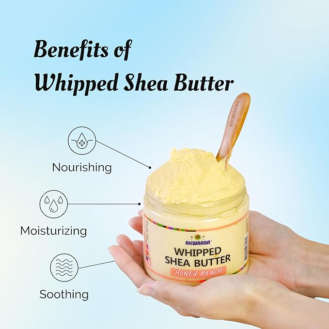 AKWAABA Whipped Shea Butter (Fragrance-Free) 12oz - Nourishes, Moisturizes & Soothes | Pure Shea Butter | No Dyes & Parabens