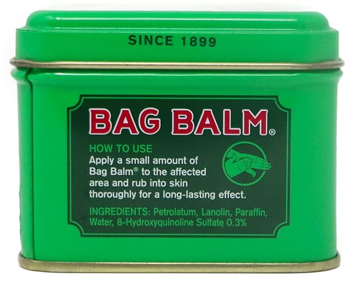 Bag Balm Vermont's Original Skin Moisturizer - Full Body Hydrating Skin Care: Dry Hands, Lips, Face, Feet & More - Unscented, Cruelty & Paraben Free - Day & Night, Men & Women (4oz Tin, Made in USA)