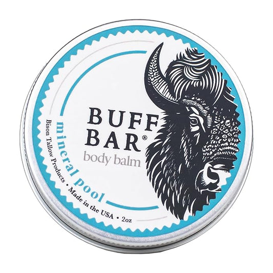 Big Crazy Buffalo Pure Bison Tallow Balm, Mineral Pool - Scents of Himalayan Sea Salt, Moss, & Freesia - Body Butter, Hydrating, Naturally Derived, Replaces Lotion - Dry, Itchy Skin