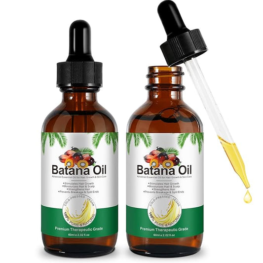 100% Cold-Pressed Batana Oil – Pure Hair Growth & Repair Oil, 4.04 Fl Oz | Natural & Chemical-Free Deep Nourishing Treatment for Scalp, Split Ends & Dry Hair