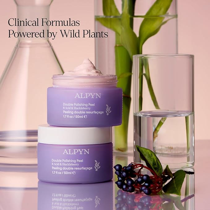 ALPYN Double Polishing Peel & Brightening Face Mask | Visibly Smooth & Brighten Skin While Refining the Look of Pores | 1.7 oz / 50 ml