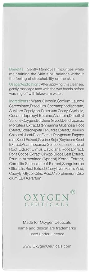 OxygenCeuticals Purifying Foaming Wash – pH 5.0 Low Acidic Gel Cleanser, Mild & Refreshing Face Wash with Botanical Extracts Suitable for Daily Use. 3.38 fl.oz (100ml)