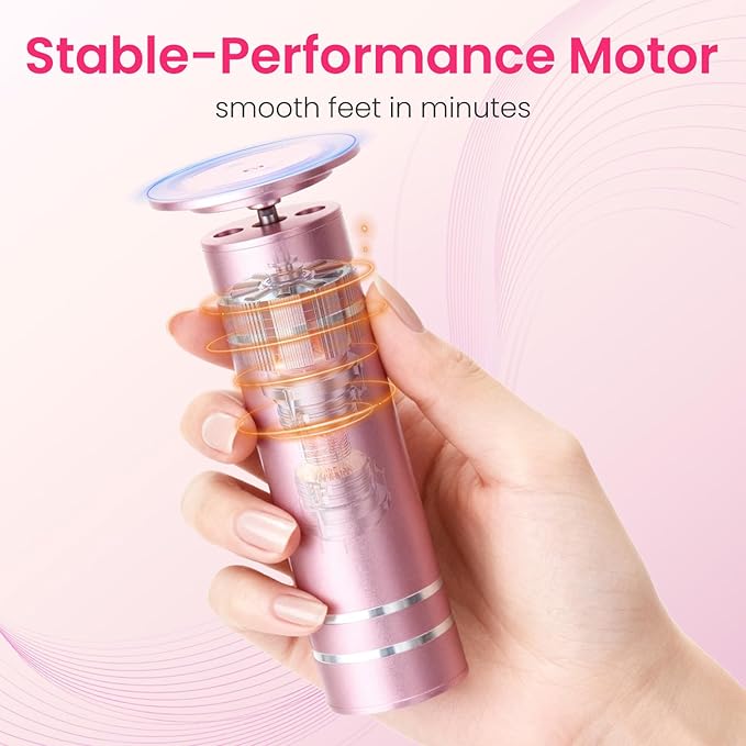 Electric Foot Callus Remover with 60 Pcs Sandpaper Discs, Adjustable Speed Electric Foot File Grinder, Professional Pedicure Tool for Dead Skin & Cracked Heel