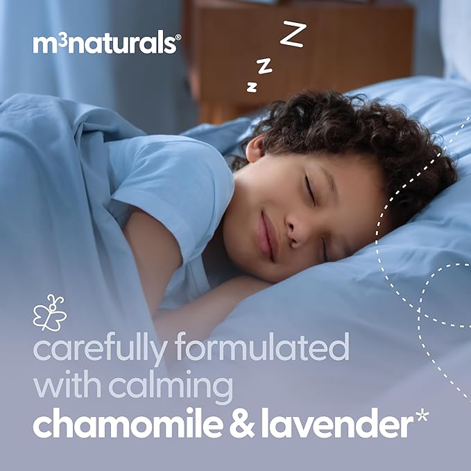 M3 Naturals Lavender Magnesium Lotion for Kids & Magnesium Lotion for Babies with Chamomile | Soothes Tired Legs, Supports Restful Sleep, Moisturizes Sensitive Skin, 8 fl oz (237 mL)