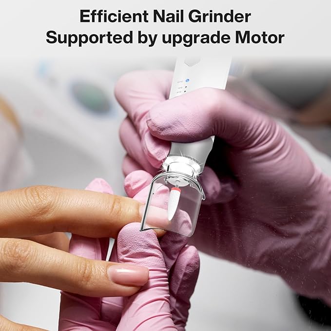 Professional Electric Nail Drill 2000mAH Portable Cordless Electric Nail File 10 in 1 Manicure Pedicure Kit ,5-Speeds Toe Nail Tools Hand Foot Care,Thick Toenail Grinder for Women Men Pets (Silver)