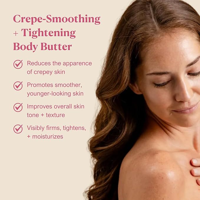 Nakery Skin Toning Body Butter for Women - Firming Body Lotion for Women - Peptide Infused Body Lotion for Crepey & Sagging Skin - Firming Lotion for Neck, Arms & Legs - Cabana Sunset