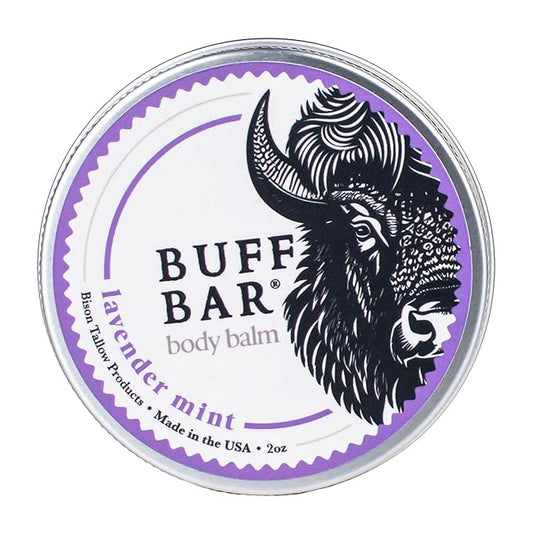 BUFF BAR Bison Tallow Balm, Lavender Mint, 1 Pack - All Purpose, Hydrating, Naturally Derived, Mild Scent, Replaces Lotion, For Cracked, Dry, Itchy Skin, Essential Oil