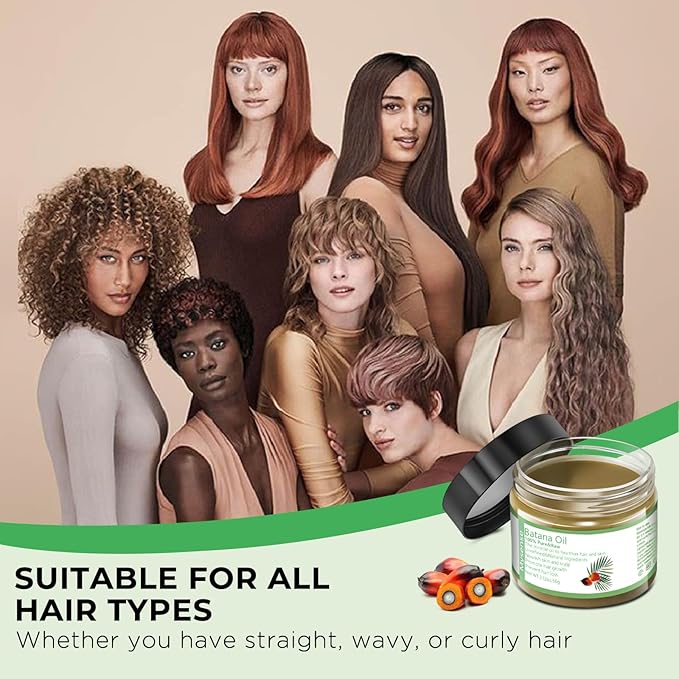 Mysense Raw Batana Oil for Hair Growth, 100% Natural Pure and Unrefined Dr. Sebi Oil, Scalp Care for Women & Men, Prevent Loss, Promote Thickness, 60 g