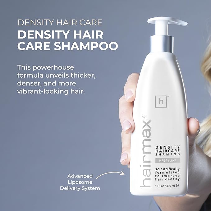 Hairmax Density Shampoo for Thinning Hair Cleanses and Exfoliates For Men & Women 10 fl oz /300 ml